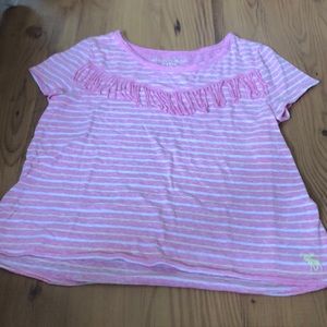 Abercrombie Kids cute summer T-shirt with ruffles.